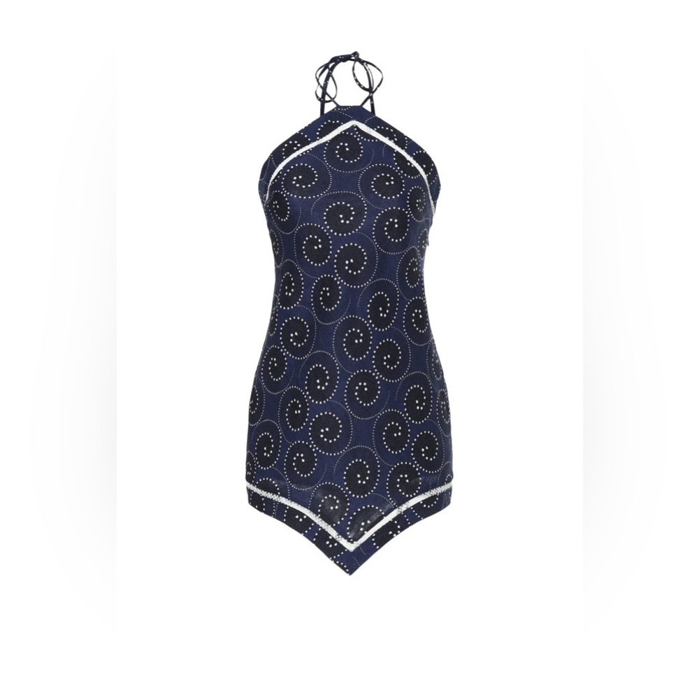Staud navy mini dress